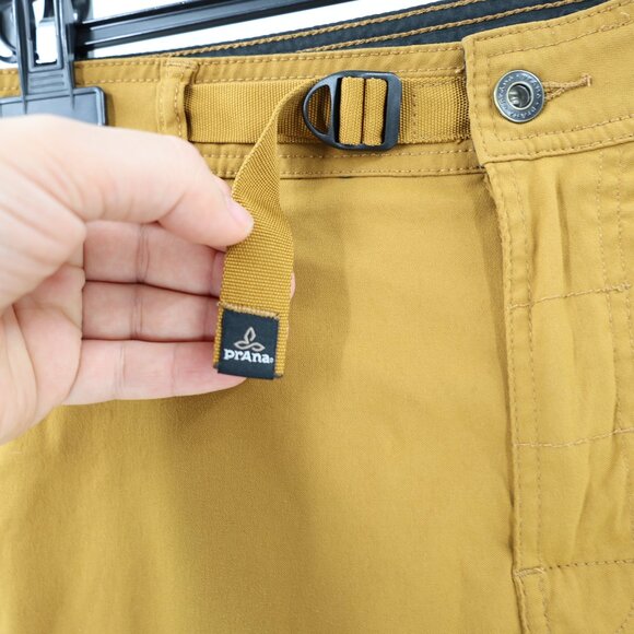 prana Shorts Mens 34 10" Stretch Zion belted vented outdoor hiking Nylon Blend - Picture 2 of 10